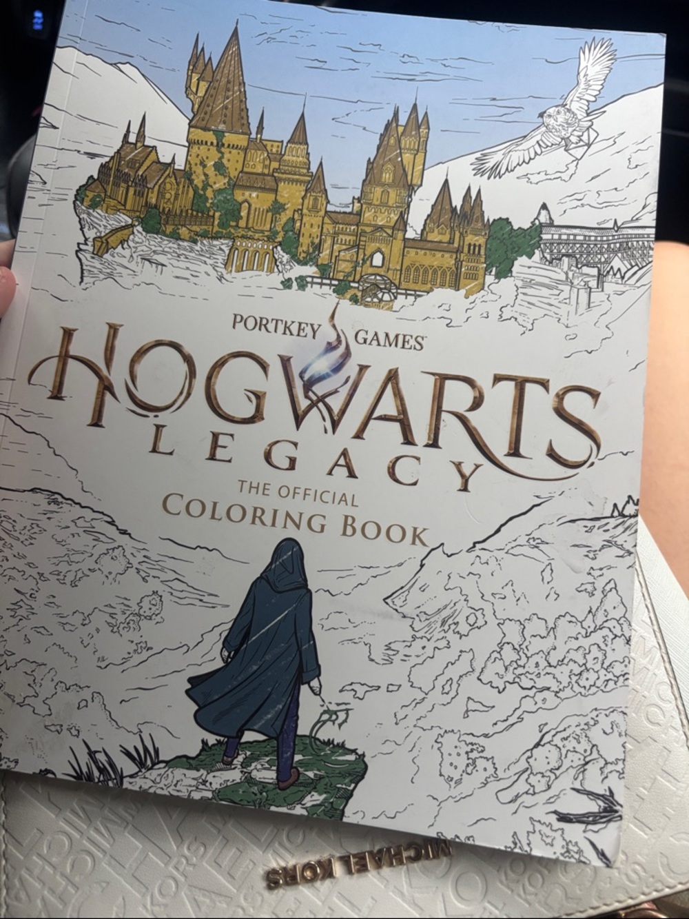 Hogwarts Legacy Official Coloring Book - White & Gold Accents